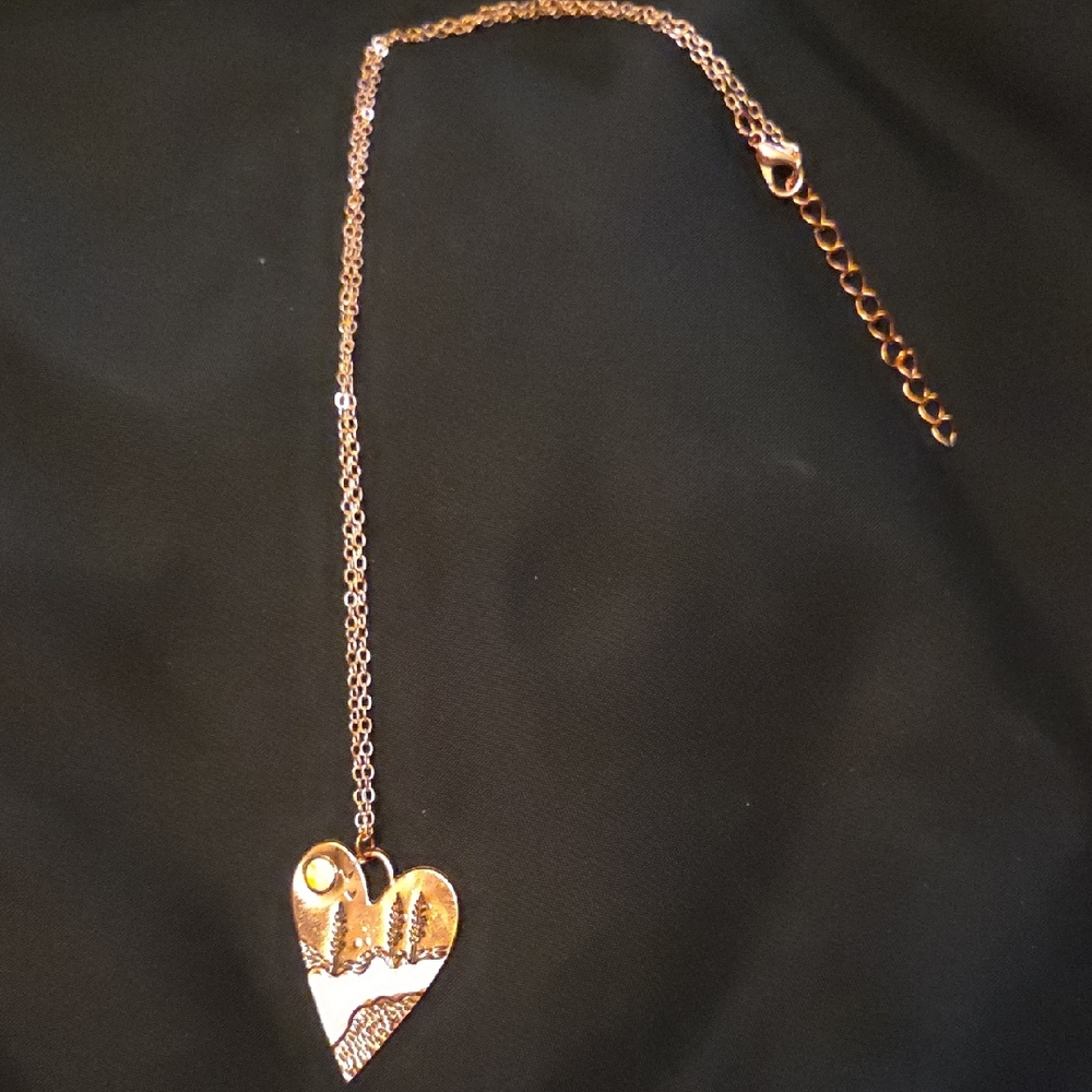 Rose Gold Heart Pendant Necklace